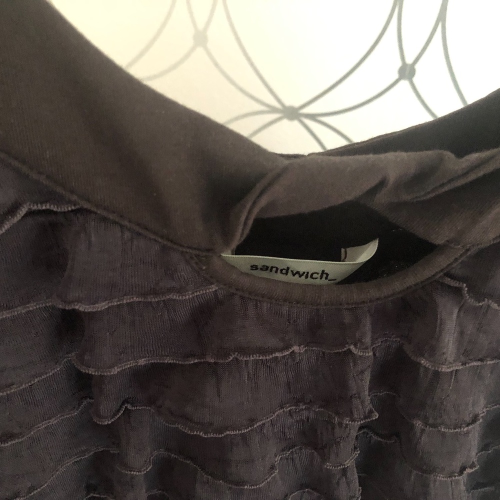 Sandwich Grey Ruffle Tank top - Picture 3 of 9